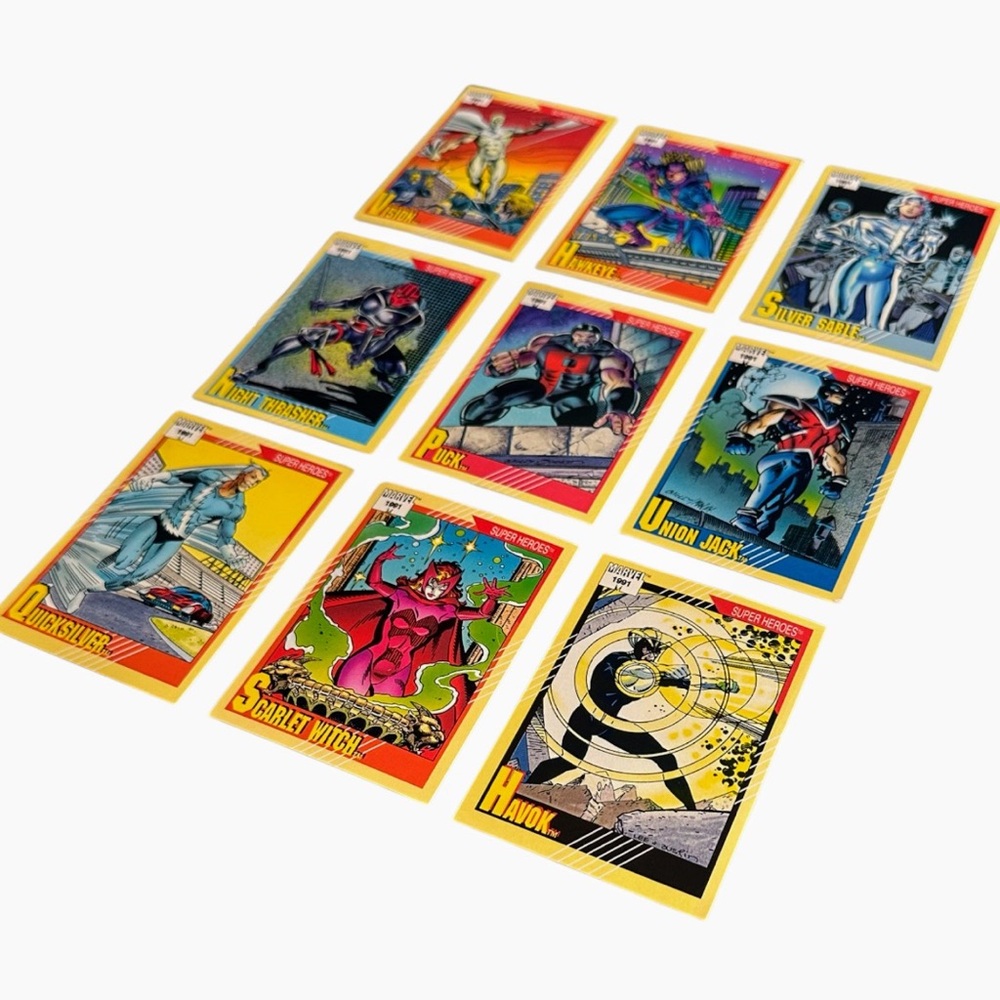 1991 Impel Marvel Series 2 Trading Cards #19-27 - Collectible